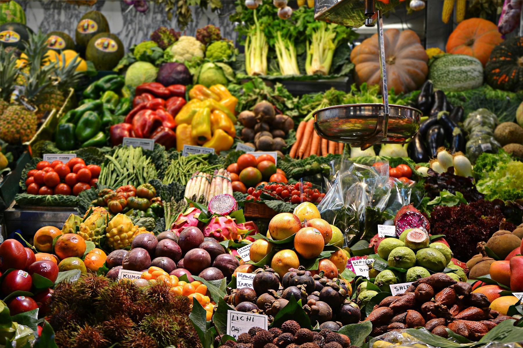 Fresh produce at a local market stall